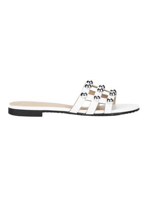 white patent leather slides - 14997620 - Standard Image - 2