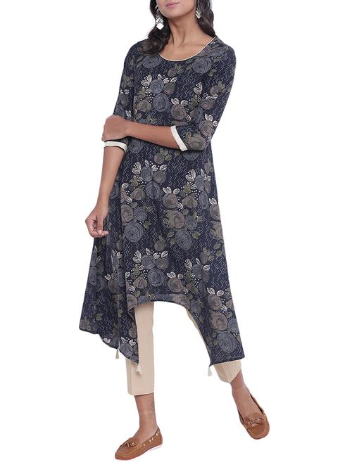 blue kurta pant set - 14997743 - Standard Image - 1