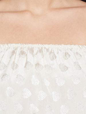 off shoulder jacquard top - 14997810 - Standard Image - 4