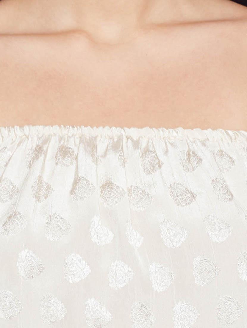 off shoulder jacquard top - 14997810 - Zoom Image - 4