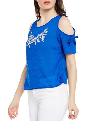 button up back embroidered top - 14997818 - Standard Image - 2