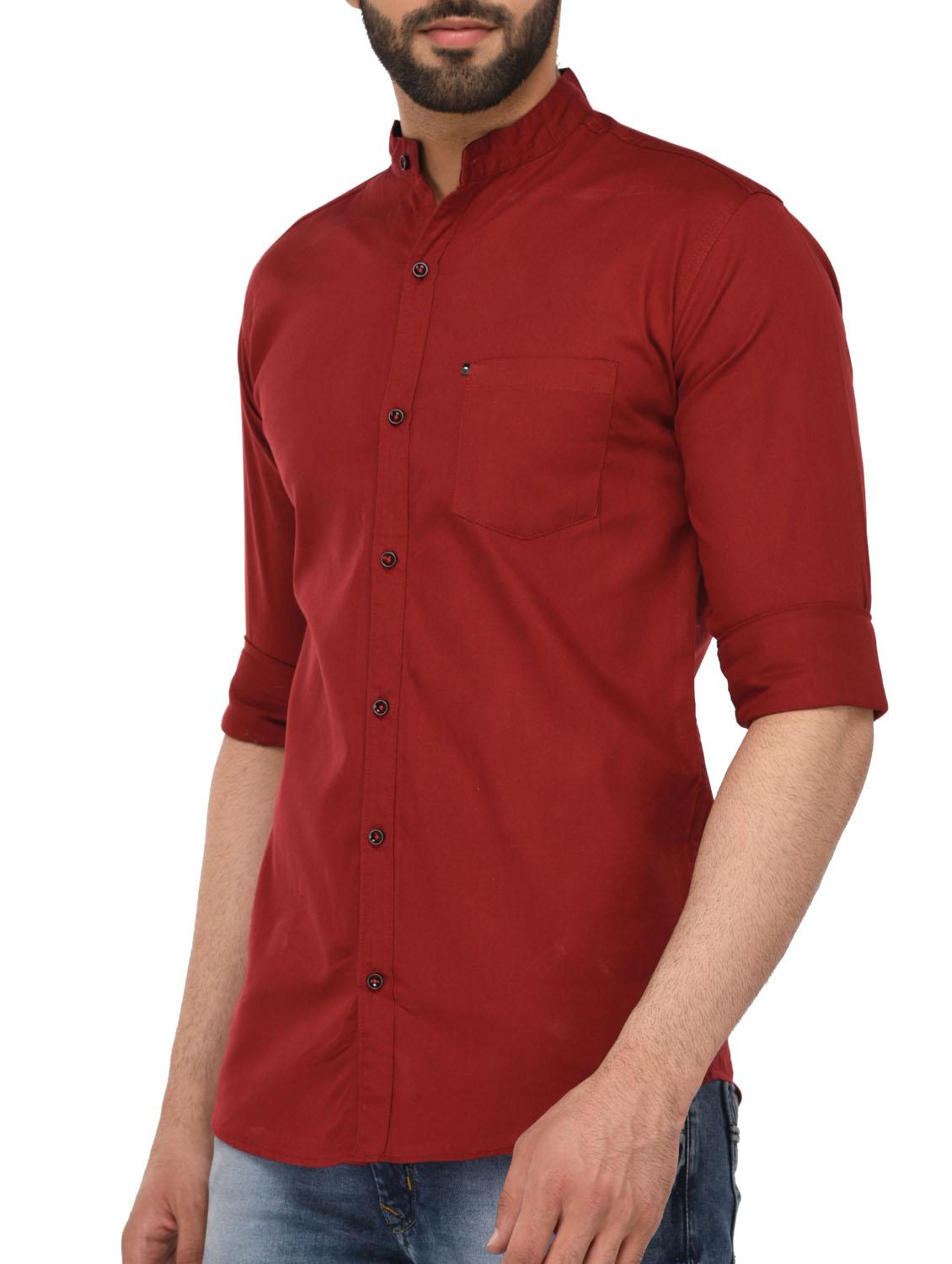 red cotton casual shirt - 14998959 - Zoom Image - 2