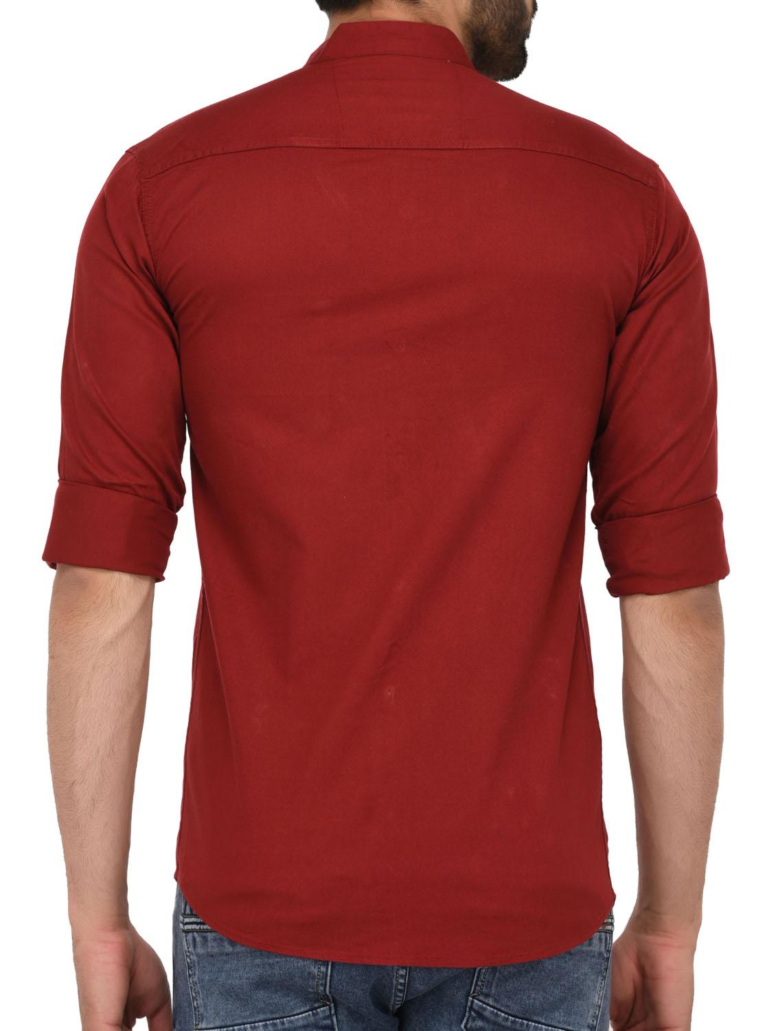 red cotton casual shirt - 14998959 - Zoom Image - 3