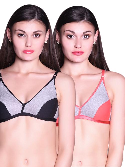 set of 2 color block bra - 14999112 - Standard Image - 1