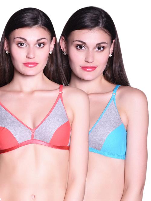 set of 2 floral patch bra - 14999116 - Standard Image - 1