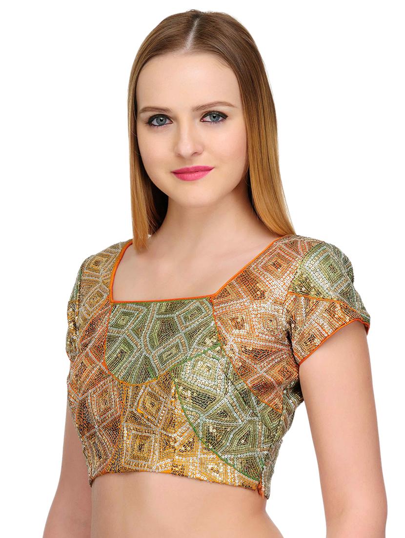 fuchsia designs multi colored embroidered blouse - 14999486 - Zoom Image - 2