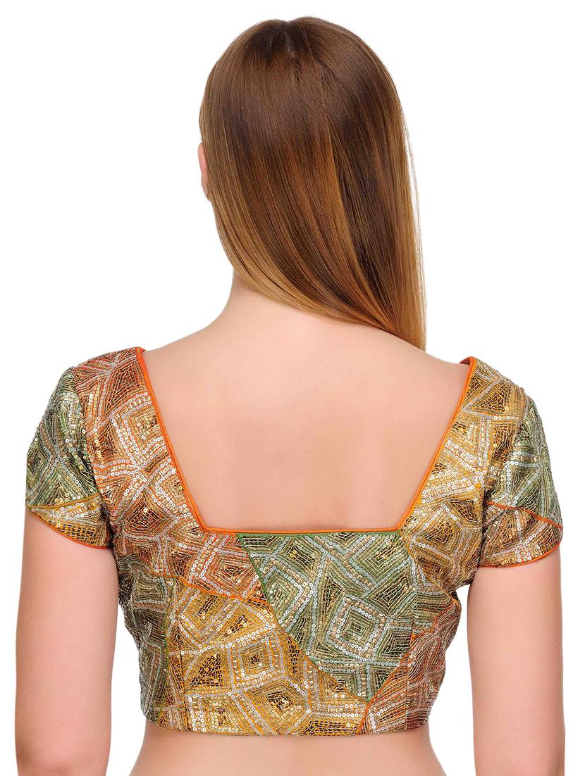 fuchsia designs multi colored embroidered blouse - 14999486 - Zoom Image - 3