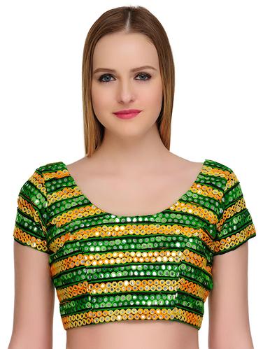 Fuchsia Designs green embroidered blouse - 14999489 - Very Small Image - 1