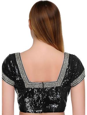 fuchsia designs black sequenced blouse - 14999490 - Standard Image - 3