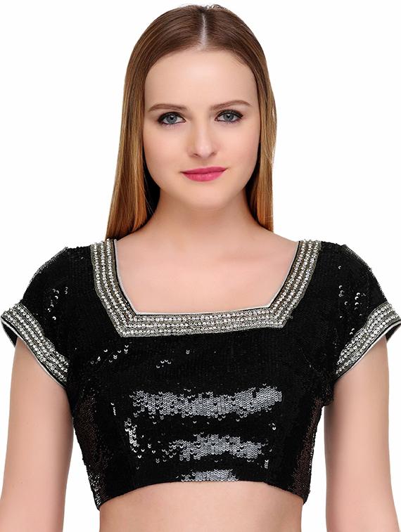 fuchsia designs black sequenced blouse - 14999490 - Zoom Image - 1