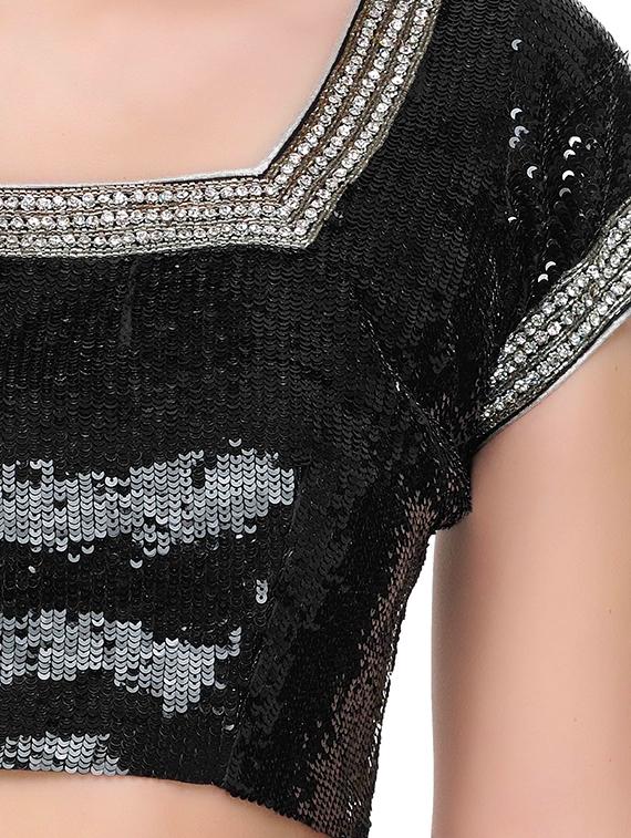 fuchsia designs black sequenced blouse - 14999490 - Zoom Image - 4