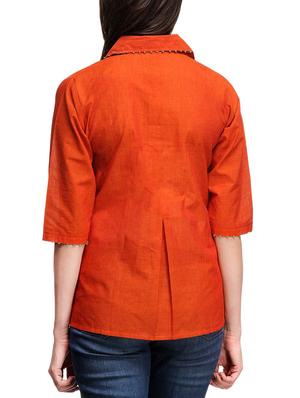 fuchsia designs red cotton straight kurti - 14999500 - Standard Image - 3