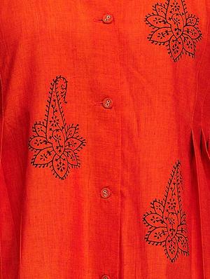 fuchsia designs red cotton straight kurti - 14999500 - Standard Image - 4