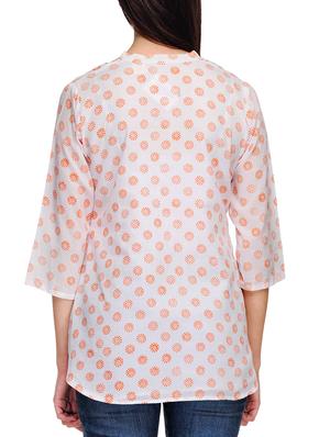 fuchsia designs white cotton straight kurti - 14999512 - Standard Image - 3