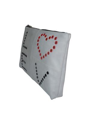 grey leather quirky clutch - 14999833 - Standard Image - 4