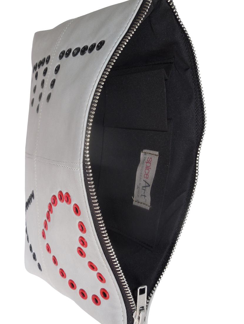 grey leather quirky clutch - 14999833 - Zoom Image - 3