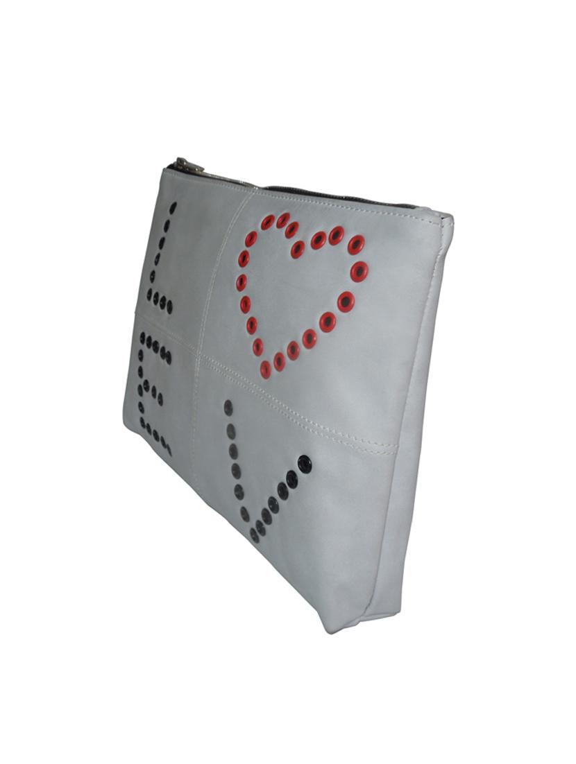 grey leather quirky clutch - 14999833 - Zoom Image - 4