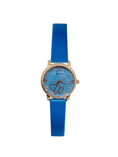 JM New Sure Short Style' Dark Blue Leather Belt Watch - 15000120 - Very Small Image - 1