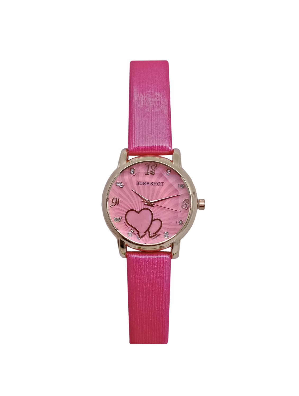 JM New Sure Short Style' Pink Leather Belt Watch - 15000121 - Zoom Image - 1