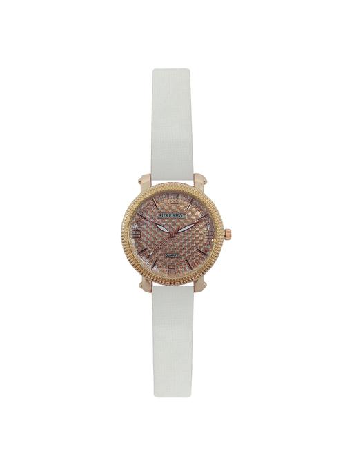 JM New Sure Short Style Mate White Leather Belt Watch - 15000137 - Standard Image - 1