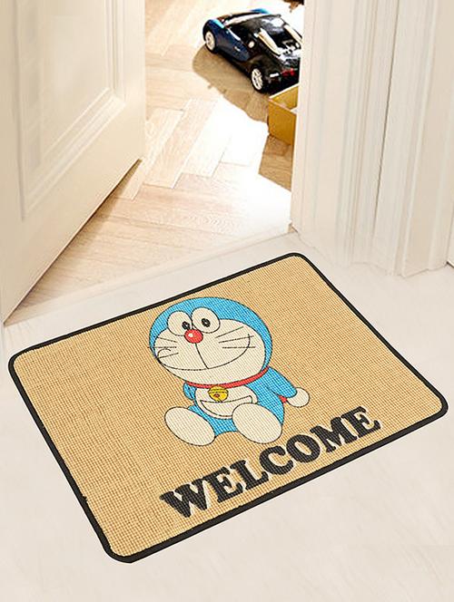 doraemon jute-cotton print anti slip door mat- 40x60 cm - 15000153 - Standard Image - 1