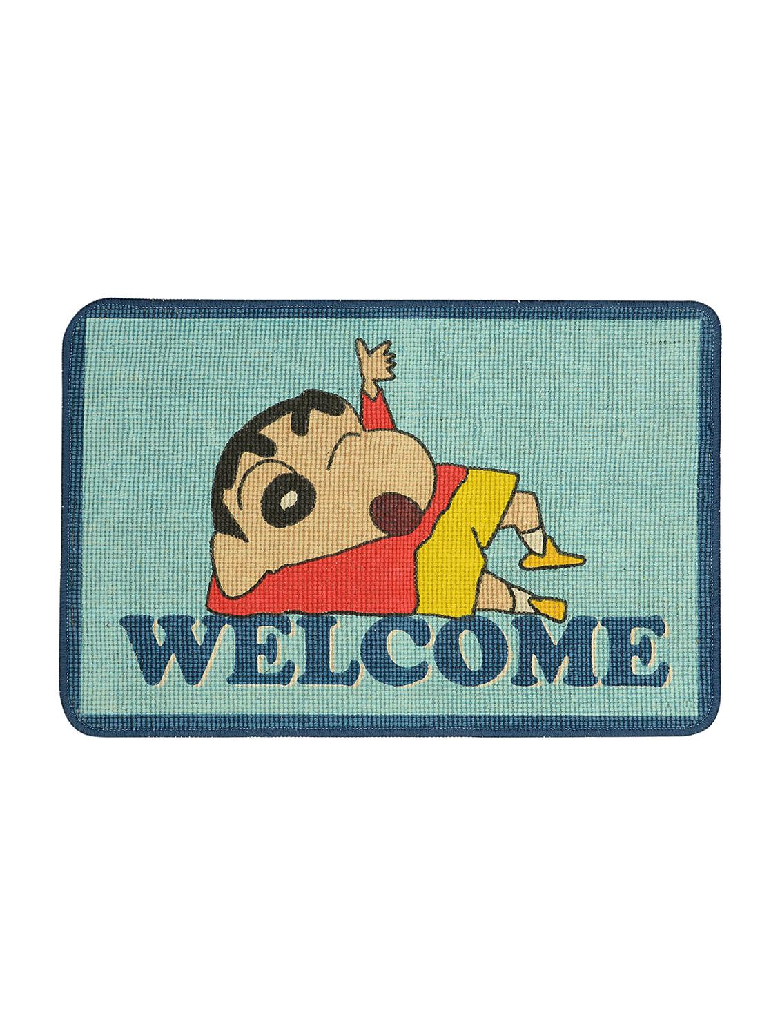 shinchan jute-cotton print anti slip door mat- 40x60 cm - 15000160 - Zoom Image - 2
