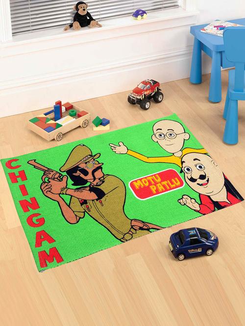 Motu Patlu Multipurpose Cotton Printed Rugs- 50x70 CM - 15000238 - Standard Image - 1