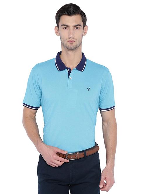 turquoise cotton blend t-shirt - 15000366 - Very Small Image - 1