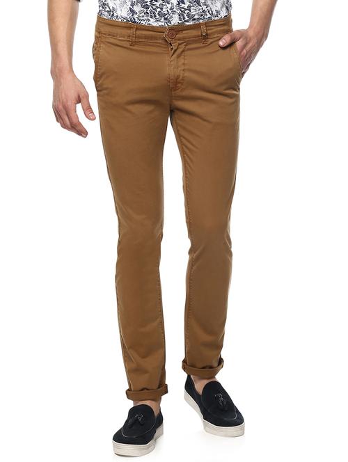 brown cotton chinos - 15000553 - Standard Image - 1