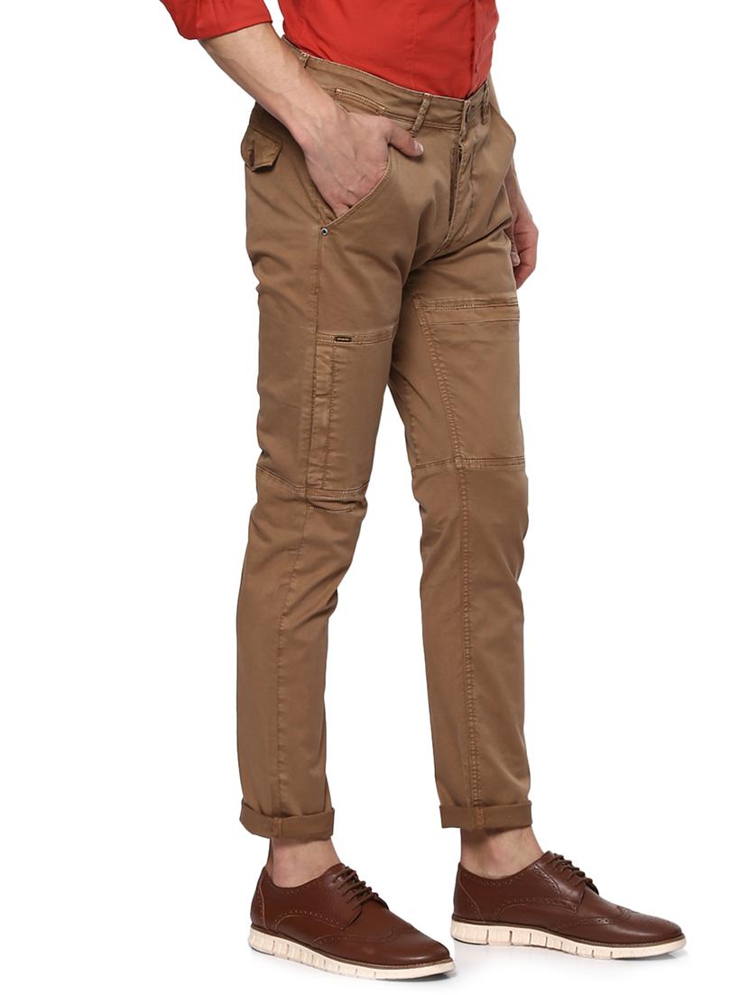 brown cotton chinos - 15000570 - Zoom Image - 2