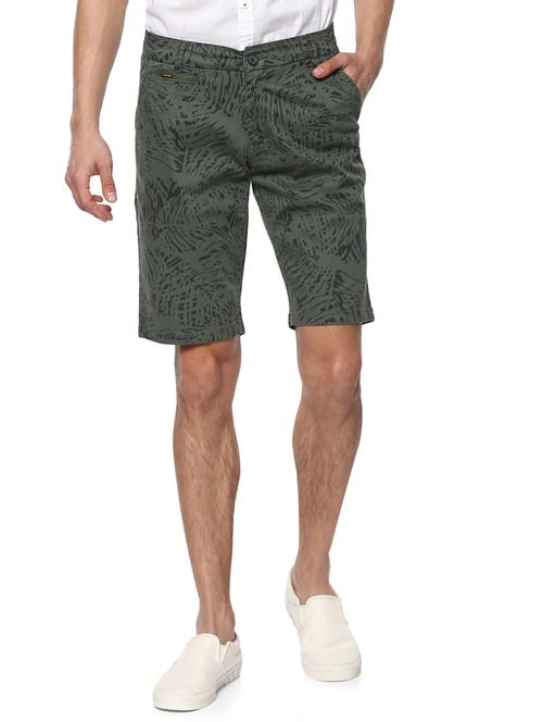 green cotton shorts - 15000574 - Standard Image - 1