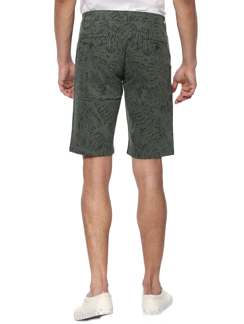 green cotton shorts - 15000574 - Zoom Image - 3