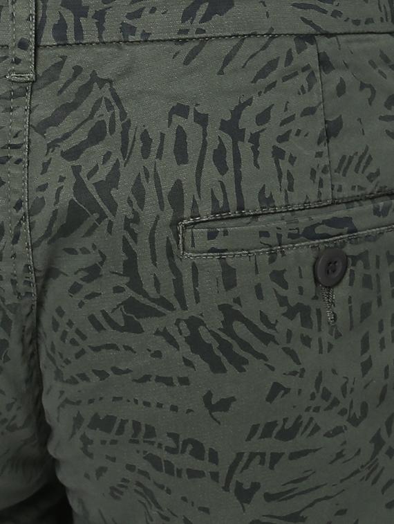 green cotton shorts - 15000574 - Zoom Image - 4