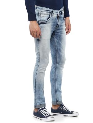 blue cotton washed jeans - 15000597 - Standard Image - 2