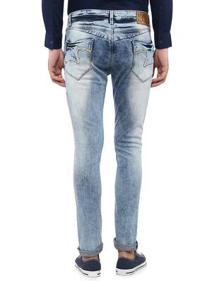 blue cotton washed jeans - 15000597 - Standard Image - 3