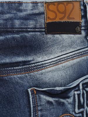 blue heavy washed denim jeans - 15000599 - Standard Image - 4
