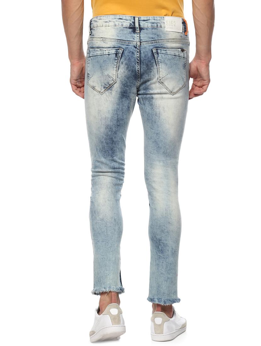 blue heavy washed ripped denim jeans - 15000628 - Zoom Image - 3
