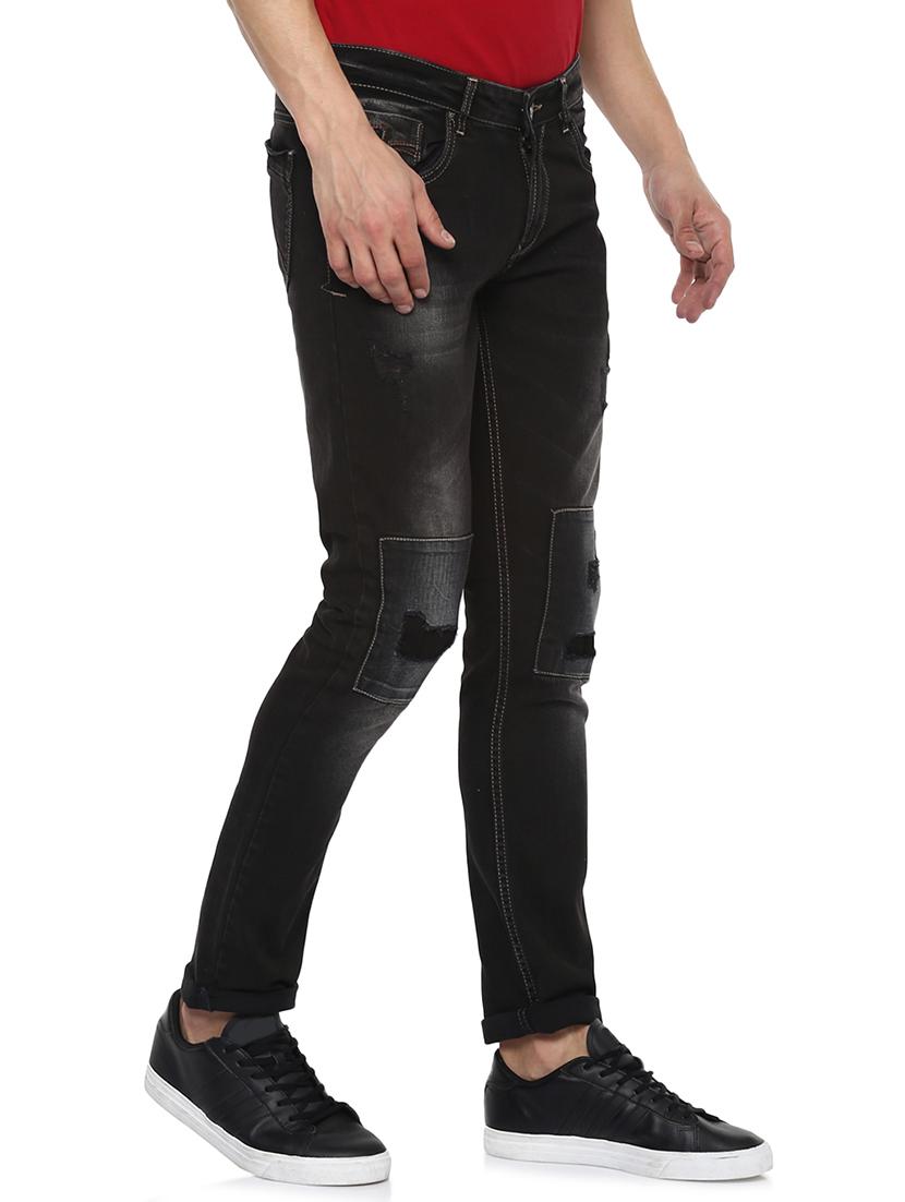black light washed patched denim jeans - 15000632 - Zoom Image - 2