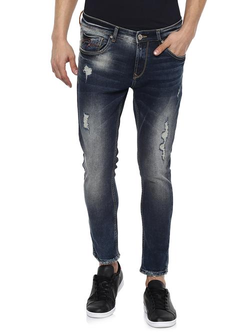 blue cotton ripped jeans - 15000636 - Standard Image - 1