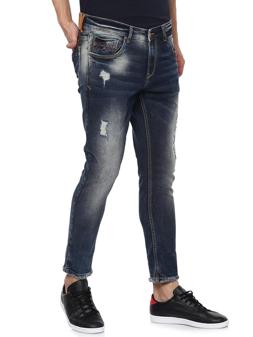 blue cotton ripped jeans - 15000636 - Zoom Image - 2