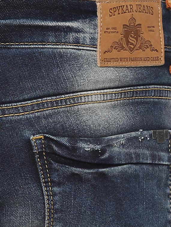 blue cotton ripped jeans - 15000636 - Zoom Image - 4