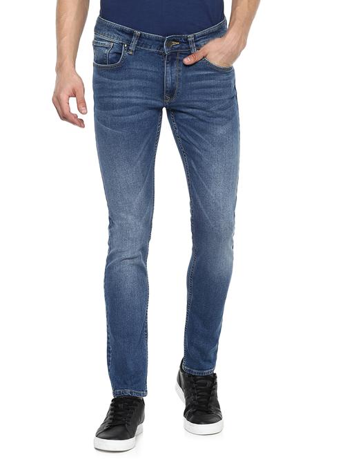 blue light washed denim jeans - 15000674 - Standard Image - 1