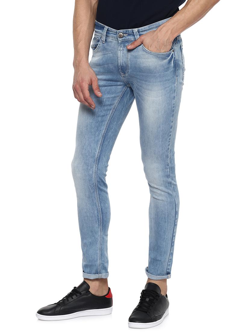 blue light washed denim jeans - 15000704 - Zoom Image - 2