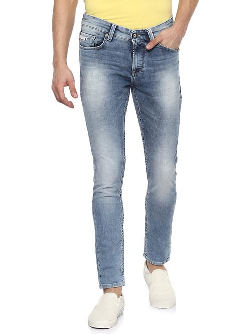 blue heavy washed denim jeans - 15000710 - Standard Image - 1