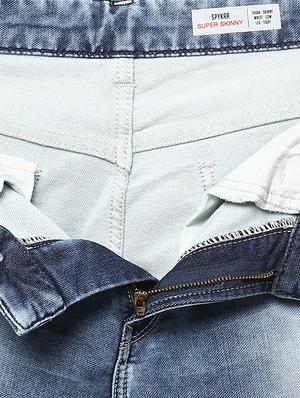 blue heavy washed denim jeans - 15000710 - Standard Image - 4