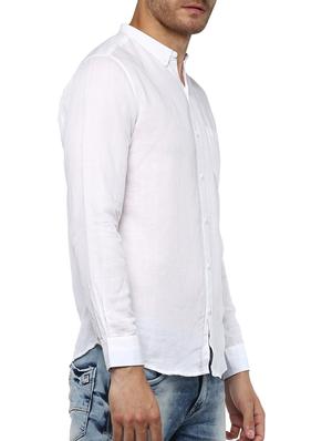 white cotton casual shirt - 15000747 - Standard Image - 2