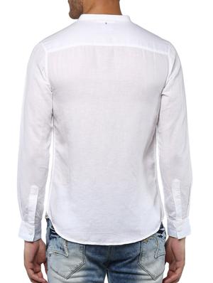white cotton casual shirt - 15000747 - Standard Image - 3