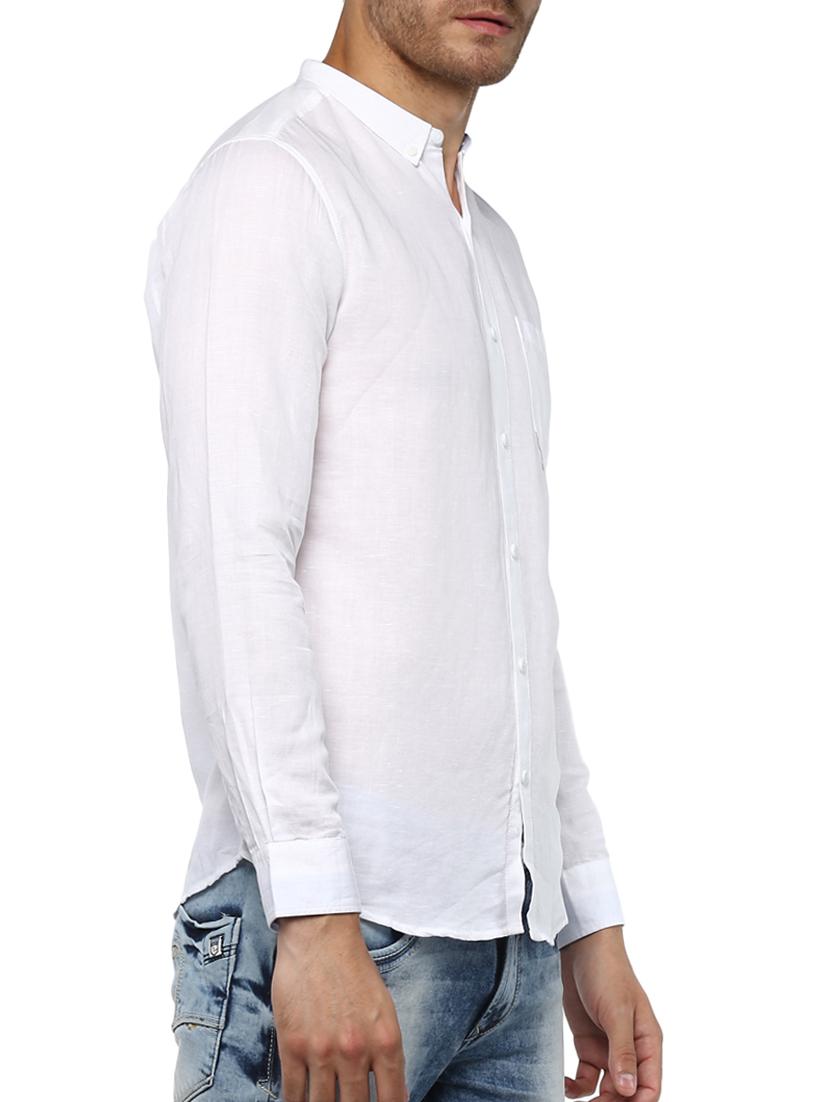 white cotton casual shirt - 15000747 - Zoom Image - 2
