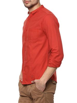 red cotton casual shirt - 15000754 - Standard Image - 2