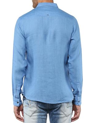 blue cotton casual shirt - 15000759 - Standard Image - 3